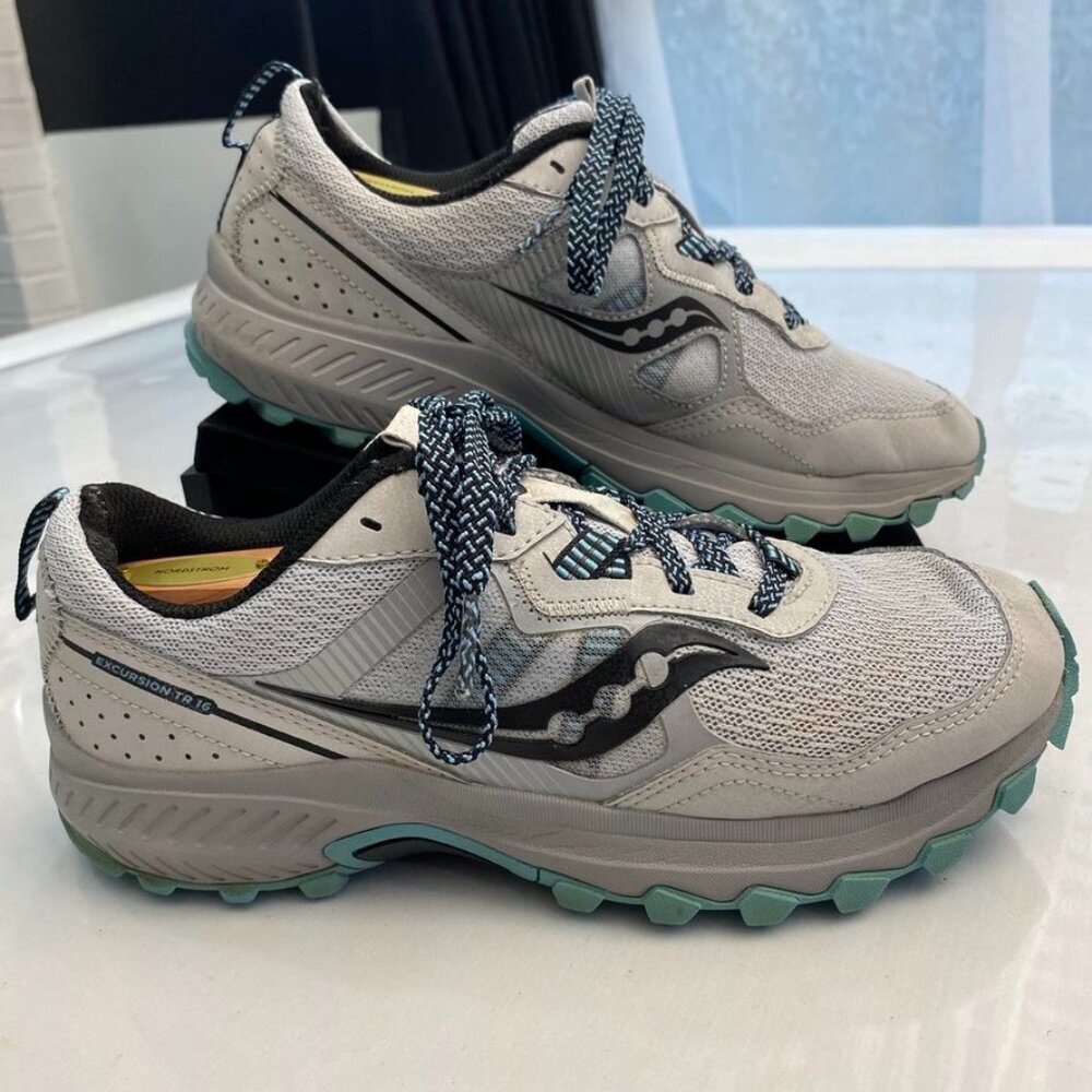 Saucony Excursion TR16 Wide Trail Running Shoes Fog Rainfall Women’s 8.5W